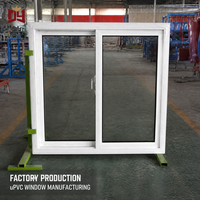 Fenêtres coulissantes en PVC-U, verre isolant à haute efficacité énergétique pour maisons, taille personnalisée, fabricant OEM ODM, certifié CE