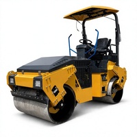 Compacteur routier vibrant à double tambour QIYUN Machinery de 3,5 tonnes, 28,5 kW, diesel, pour asphalte et sol, machine à rouleaux tandem articulée