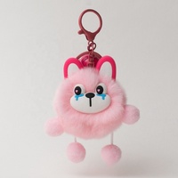 Porte-clés et breloque de sac à dos Angela Friend, en peluche de coton, fait main, ludique et adorable, avec motif de compagnon amusant, personnalisable avec logo, unisexe