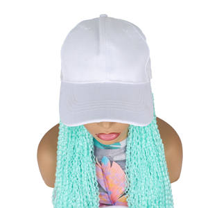 Sombrero de béisbol sintético largo de 16 pulgadas, peluca trenzada con <span class=keywords><strong>afro</strong></span> negro <span class=keywords><strong>para</strong></span> mujer, uso diario, sombrero negro, peluca trenzada ajustable <span class=keywords><strong>para</strong></span> <span class=keywords><strong>niñas</strong></span> - Product Image 5