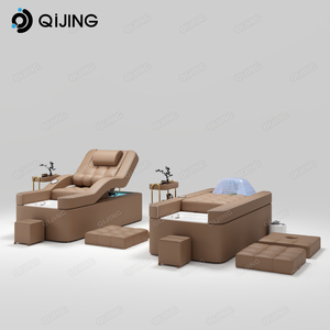 Moderne Luxus Friseursalon Möbel Spa Wasser zirkulation Haar wäsche Kopf <span class=keywords><strong>Massage</strong></span> bett Pediküre <span class=keywords><strong>Shampoo</strong></span> Stuhl und Bett - Product Image 2