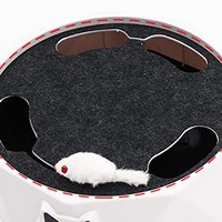 Jouet interactif pour chat, plateau tournant électrique, jouets pour chat, 2 vitesses réglables, puzzle automatique, attrape-souris, jouet pour chat