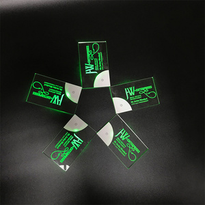 Luxury Laser Engraving LED Customized Acrylic Luminous <strong>Visiting</strong> Card Metal Blank NFC Business Card Wedding Card Light - Product Image 6