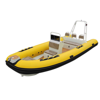 Nervure de coque en aluminium 4.8m hypalon PVC sauvetage gonflable plancher en aluminium bateau rigide RIB