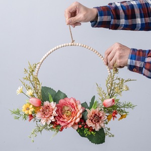 CallaFloral ผนังดอกไม้ประดิษฐ์แบบแขวนทรงกลม ผ้าพลาสติกถักทอ ตกแต่งบ้าน งานแต่งงาน รุ่น CF01483A - Product Image 2