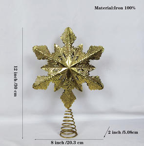 Hochwertiger Metall-3D-Schneeflocken-Baumschmuck für Weihnachten Festival-Stil Lasergeschnitten und Handbemalte Weihnachtsdekoration - Product Image 2