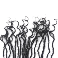 KAMA Extensions de micro-locks permanentes faites à la main, en cheveux humains indiens 100% Remy, avec pointes bouclées Sisterlock entrelacées, Dreadlocks souples