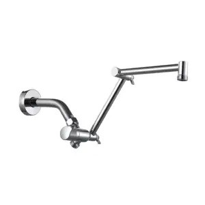 Brushed Nickel Height & Angle Adjustable Shower Arm 3-way Diverter Foldable Adjustable Extension Shower Arm For Top Shower