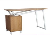 Table d'ordinateur de forme carrée exécutive de gestion supérieure poste de travail en bois de haute qualité bureau d'espace élégant
