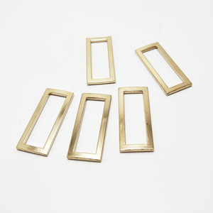 Venta al por mayor 2cm -4cm Metal aleación de zinc cordón cuadrado hebillas de plata dorada accesorio de ropa - Product Image 2