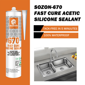 Formule hautement élastique, durcissement rapide, mastic silicone <span class=keywords><strong>Sozen</strong></span>-670, bonne adhérence à de nombreux matériaux de construction, 100 % étanche - Product Image 5
