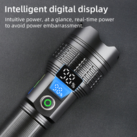 Lanterne Linterna à bande de phosphore à affichage numérique haute luminosité Lampe torche LED blanche rechargeable Lampe de poche tactique