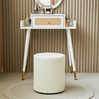 Tabouret de club modulaire en cuir, best-seller, avec revêtement en tissu, pouf rond, mobilier