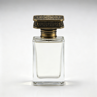 Capuchon de parfum de luxe orné de motifs floraux en alliage de zinc, couvercle octogonal vintage en Zamac, placage antique, logo personnalisé