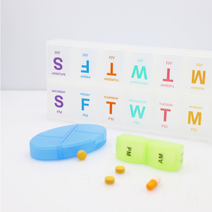 Offres Spéciales Organisateur de pilules de boîte de médecine de bouton poussoir de grande capacité 7 jours <span class=keywords><strong>Ampm</strong></span> de boîte de pilules - Product Image 2