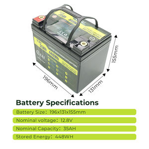 Перезаряжаемая литиевая стартерная батарея 12В 35Ач, совместимая с газонокосилками John Deere, Cub Cadet, Husqvarna, группа <span class=keywords><strong>U1</strong></span> - Product Image 3