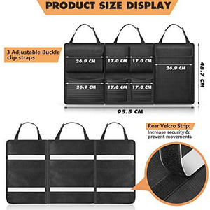 Sac de rangement automatique suspendu en tissu COxford détachable avec organisateur de siège de voiture multi-poches et rangement arrière pour l'organisation de la voiture - Product Image 6