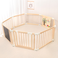 Parc d'activités réglable en bois massif avec tableau d'apprentissage double face pour tout-petits, acceptant la personnalisation OEM
