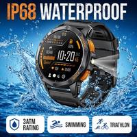 Montre connectée K67 Android IOS OEM FCC avec écran AMOLED de 1,43 pouce, L1 GNSS GPS, boussole, moniteur de fréquence cardiaque, tracker d'activité physique pour appels, IP68