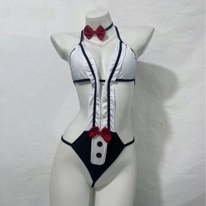 Lencería Sexy de una Pieza con Lazo, Estilo Popular, Traje de Sirvienta con Cordones, Mono para Mujer - Product Image 4