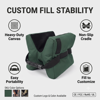 Mydays Outdoor Heavy Duty Fillable Tactical Shooting Rest Sandbag, Support de banc avant et arrière pour la chasse et la pratique du tir sur cible