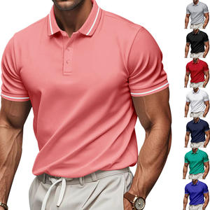 Polo de Verano para Hombre, Color Sólido, Secado Rápido, Manga Corta, Cuello Camisero, Ropa Informal, Fibra de Poliéster - Product Image 1