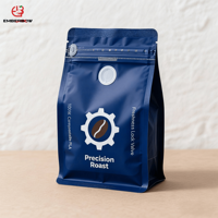 Emballage EBB Sachets debout en plastique marron avec zip-lock Doypack biodégradable Sacs d'emballage à fermeture éclair pour poudre alimentaire thé café