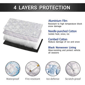 Logo imprimé, housse de pare-brise de <span class=keywords><strong>voiture</strong></span> imperméable pour glace et neige, couverture de fenêtre avant de <span class=keywords><strong>voiture</strong></span> en <span class=keywords><strong>hiver</strong></span> - Product Image 2
