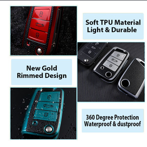 VW Golf 7 MK7 Tiguan MK2 Soft TPU Key Case Cover Car Key Accessories <span class=keywords><strong>Protector</strong></span> para <span class=keywords><strong>SEAT</strong></span> Ateca <span class=keywords><strong>Leon</strong></span> FR 2 Ibiza Skoda Octavia - Product Image 3