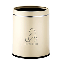 Rond Blanc Orange Dessin Animé Mode Poubelle Cuisine Salle De Bains Déchets Double Seau Intérieur Poubelle Sans Couvercle 13L 16L