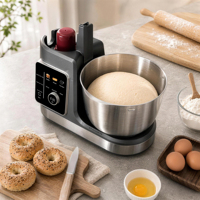 Robot culinaire professionnel HGM 3-en-1 : batteur sur socle, mixeur électrique pour pâtes, œufs, gâteaux, fruits et viande, et presse-agrumes