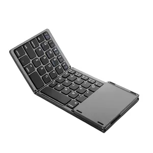 2024 New Design Notebook PC Tablet Smartphone Keyboard with Touch pad Wireless Foldable Portable Keyboard