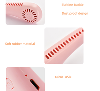 Mini ventilateur de cou portable, ventilateur de refroidissement pour usage extérieur, pliable, sans pales, à porter