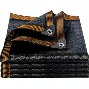 Ojales de lona de malla duradera de tela negra, Red de parasol de jardín resistente con borde grabado para invernadero de cubierta de plantas - Product Image 1