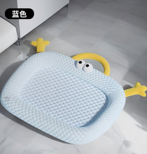 Coussin ovale pour animaux de compagnie en velours côtelé vert, tapis doux pour chien, design moderne, utilisable toute l'année - Product Image 6