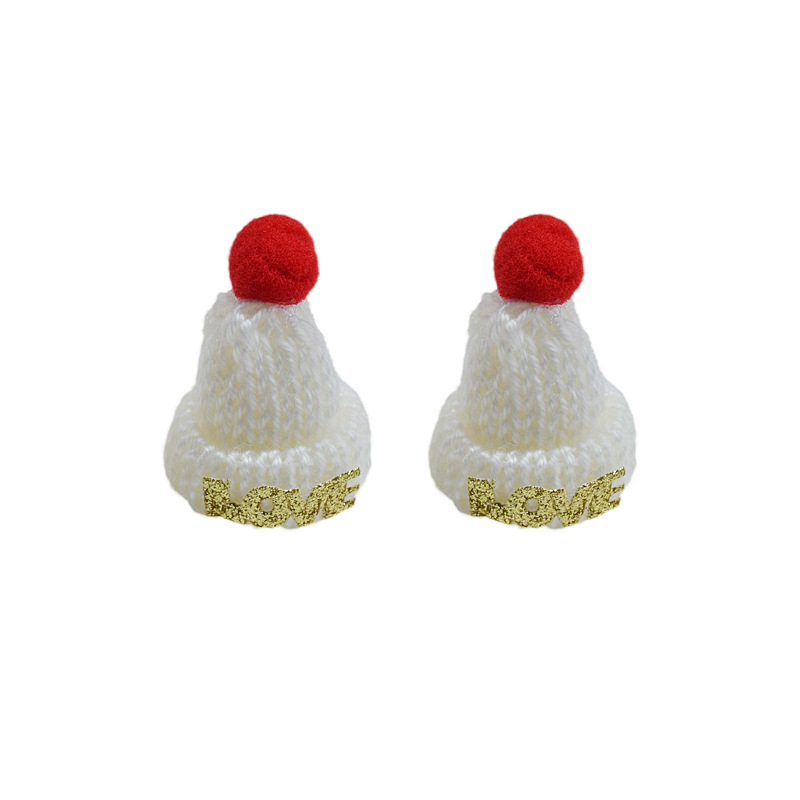 Bonnet de Père Noël blanc avec lettres