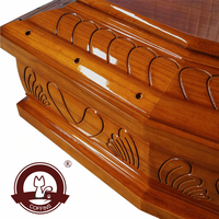 Fábrica de Shandong con 20 Años de Experiencia en Exportación, Ataúd de Estilo Europeo para Uso Funerario, Certificación FSC, Tamaño Personalizado
