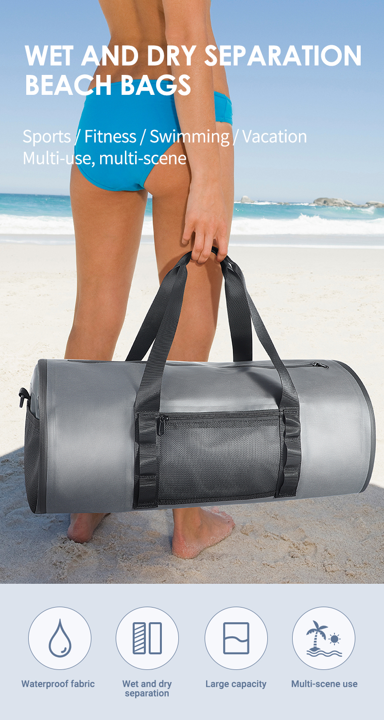 Custom LOGO TPU Travel Wash Bag Waterproof Duffle Dry Bag for Hiking Fitness Camping