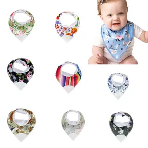 Popular new designed baby bibs factory customize floral print comfortable high quality cute bibs for unisex babies infants