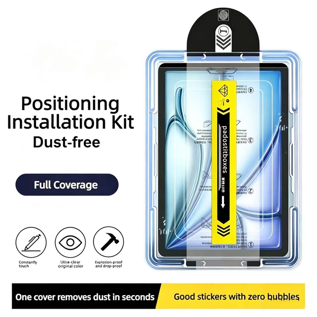 Magic Box Grade AAA 9H Tempered Glass Dust Remover Screen Protector Installation Kit for iPad Air 11 Inch 13 Inch M4 2026