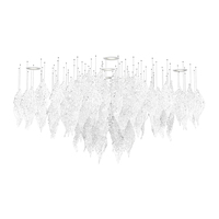 Luminaires suspendus LED réglables en hauteur pour la décoration intérieure, parfaits pour les halls d'hôtel, les restaurants haut de gamme, en verre personnalisé.