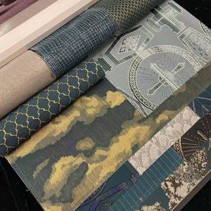 <span class=keywords><strong>2022</strong></span>การออกแบบใหม่สไตล์อเมริกันย้อนยุคเกรดสูงความแม่นยำสูงเส้นด้ายย้อมสี Jacquard ผ้าม่านห้องนอน - Product Image 1