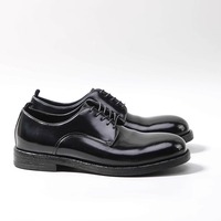 Zapatos Derby de Cuero Vacuno Genuino con Plantilla Amortiguadora e Inserto de Malla Transpirable, Zapatos Casuales para Hombre, Zapatos de Oficina