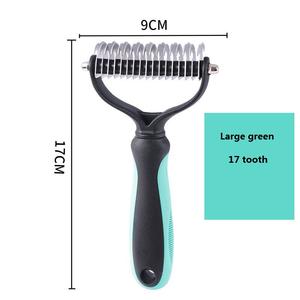 Strumento di demattazione per animali domestici pettine sicuro per peli di cane e peli di gatto strumento di rimozione di Deshedding per animali domestici - Product Image 6