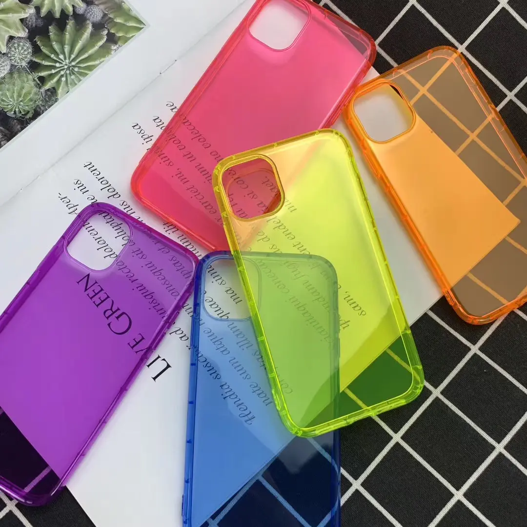 Charm Accessories Colorful Shockproof Silicone TPU Mobile Phone Case Cover with Airbag for Apple iPhone 11 Pro Max XS XR X 8 7 6