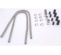 Kit de bouchons de radiateur flexibles en acier inoxydable chromé de 44 pouces, universel, CH0464, état neuf, VA1796