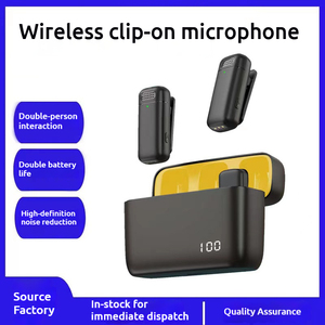 K6 C Condenser Mic Tùy Chỉnh Biểu Tượng Sống Kép 2.4Ghz Tiếng Ồn Hủy Bỏ Không Dây Clip Lavalier Microphone Cho Điện Thoại thông minh Ghi Âm - Product Image 3