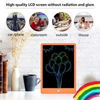 Papan pintar Lcd 8.5 inci untuk anak-anak, Tablet tulis menggambar elektronik papan pintar Abs Lcd Putih Hitam Merah Biru Hijau