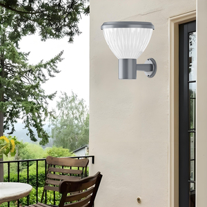 Lampe murale solaire extérieure moderne IP66 étanche en aluminium avec batterie LiFePO4, angle de faisceau 360°, 3000K/6500K - Product Image 5