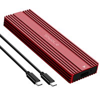 USB3.2 M.2 NVME SATA casing penutup aluminium SSD protokol ganda 10Gbps casing Disk Drive keras transmisi kecepatan tinggi